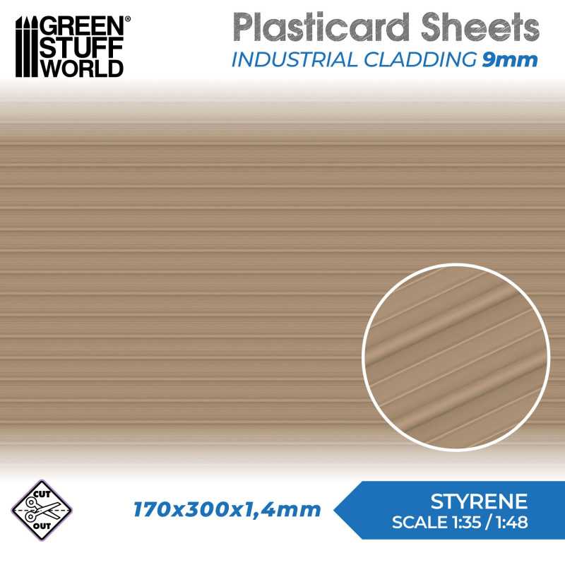 Foglio Plasticard - Rivestimento industriale 9mm Foglio Plasticard - Rivestimento industriale 9mm