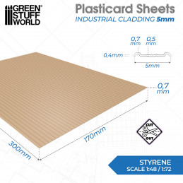 Plaque de Plasticard texturé - Bardage industriel 5mm