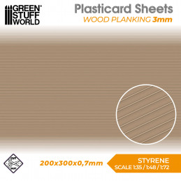 Plaque de Plasticard texturé - Planches en bois