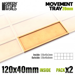 MDF Movement Trays 120x40mm
