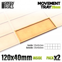 Plateaux de Mouvement MDF 120x40mm