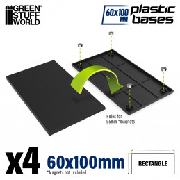 Plastic Bases - Rectangle 100x60mm for Chariots