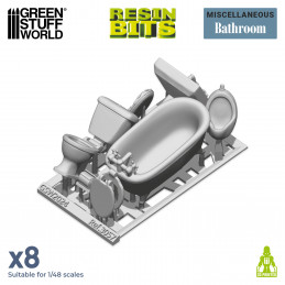 Resin Set Toilet and WC | Modern furniture and scenery