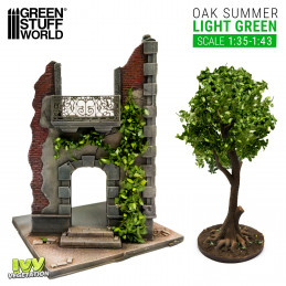 Miniatur-Blättermatten - Eiche Lichtgrün - Groß