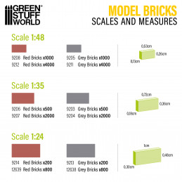 Miniature Bricks - Grey x4000 1:48 | Miniature bricks