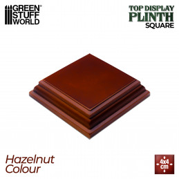 Square Wood display bases 4x4 cm - Hazelnut