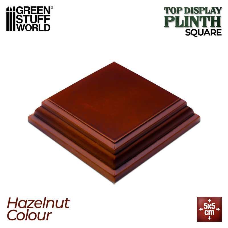 Square Wood display bases 5x5 cm - Hazelnut