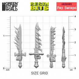 3D printed set - Fire Swords