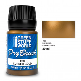 Trockenpinsel Metallicfarbe - CURSED GOLD 30 ml | Trockenpinsel Farben