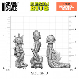 Set imprimé en 3D - Crânes mécaniques