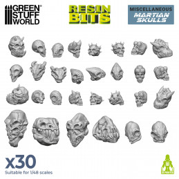 Set imprimé en 3D - Crânes d'aliens