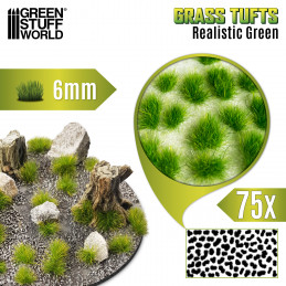 Static Grass Tufts 6mm - Realistic Green