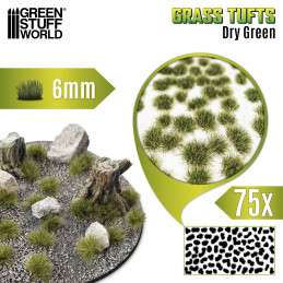 Grasbüschel - Tuft 6mm - Getrocknet Grün