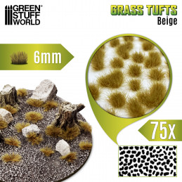 Static Grass Tufts 6mm - Beige