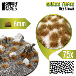 Static Grass Tufts 6mm - Dry Brown