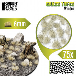 Touffes d'herbe - Tuft 6mm - Blanc Hiver