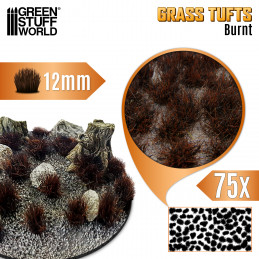 Static Grass Tufts 12mm - Burnt