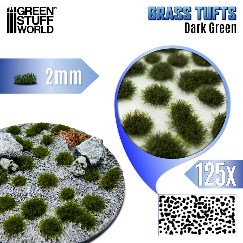 Ciuffi Erba | Static Grass Tufts - 2 mm - Verde Scuro