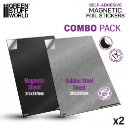 Pack de Láminas Magnéticas y Planchas Metálicas para imanes Láminas Magnéticas