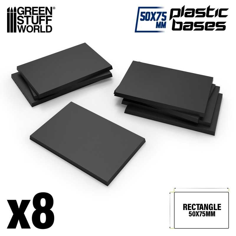 Socles rectangulaires 50x75mm en plastique