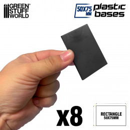 Socles rectangulaires 50x75mm en plastique