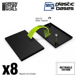 Plastic Rectangular Bases 50x75mm