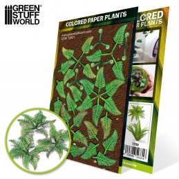 Colored Paper Plants - Fern