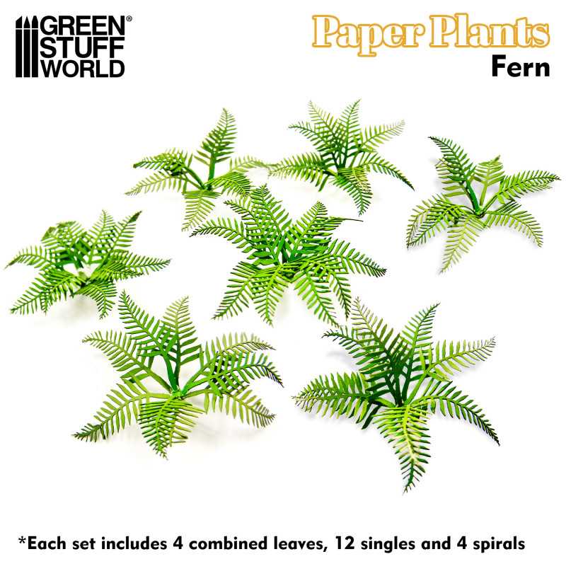Plantas de Papel - Helechos Plantas para maquetas Plantas de Papel - Helechos Plantas para maquetas