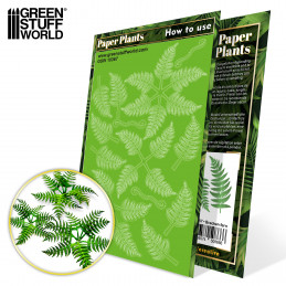 Plantas de Papel - Helechos Bracken Plantas para maquetas