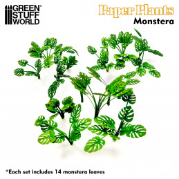 Plantas de Papel - Monstera Plantas para maquetas
