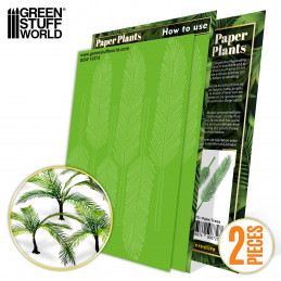 Plantas de Papel - Palmeras Plantas para maquetas