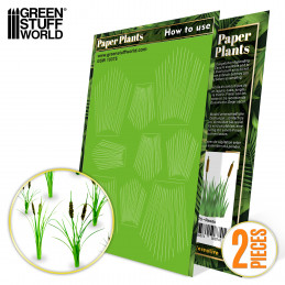 Plantas de Papel - Juncos Plantas para maquetas