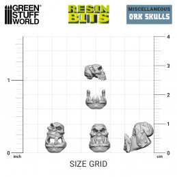 Set imprimé en 3D - Crânes ORCS