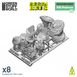 Set imprimé en 3D - Champignons sauvages XL