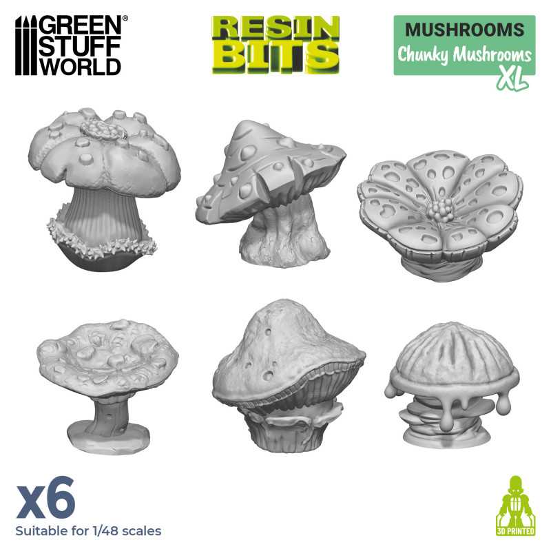 Set imprimé en 3D - Champignons épais XL