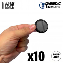 Plastic Bases - Round Lip 40mm | Miniature Round Plastic Bases