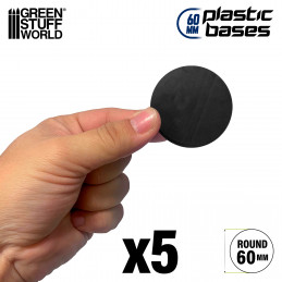 Socles Plastiques ROND 60 mm Noir | Socles en Plastique Ronds