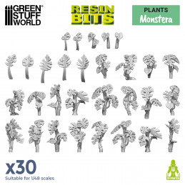 Set imprimé en 3D - Plantes de Monstera
