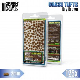 Static Grass Tufts 2mm - color Dry Brown