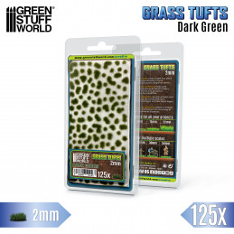 Static Grass Tufts 2 mm - color Dark Green