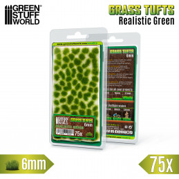 Static Grass Tufts 6mm - Realistic Green