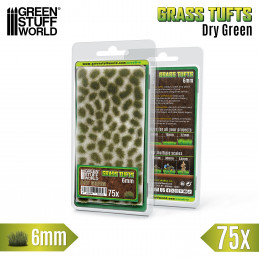 Static Grass Tufts 6mm - Dry Green