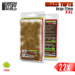 Matas Cesped XXL - Autoadhesivas - 22mm - BEIGE Vegetacion para Maquetas