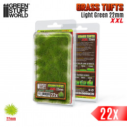 Touffes d'herbe XXL - 22mm - Auto-Adhésif - VERT CLAIR | Végétation pour Maquette