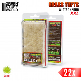Touffes d'herbe XXL - 22mm - Auto-Adhésif - HIVER | Touffes herbe 22 mm