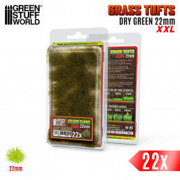 Matas Cesped XXL - Autoadhesivas - 22mm - VERDE SECO Vegetacion para Maquetas