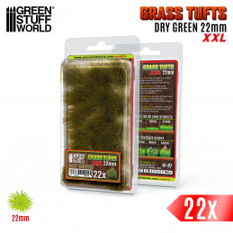Grass TUFTS XXL - 22mm self-adhesive - DRY GREEN | Basing Materials