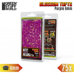 Blumenbüscheln - Tufts - 6mm - Violette Blumen