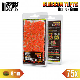Blumenbüscheln - Tufts - 6mm - Orange Blumen