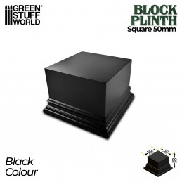 Quadratischer Ausstellungssockel 5x5 cm - Schwarz